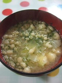 揚げ玉・青海苔入り❤キャベツの味噌汁-レシピのメイン写真