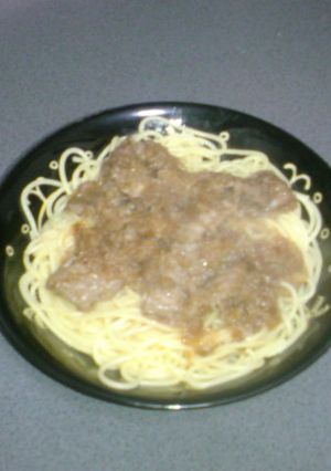 簡単☆牛みぞれ風ﾊﾟｽﾀ(ｺｽﾄｺ)-レシピのメイン写真