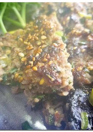 挽肉で韓国風味の ♪ お煎餅 ♪-レシピのメイン写真