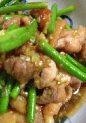 激うま！にんにくの芽と鶏肉の甘辛炒め！-レシピのメイン写真