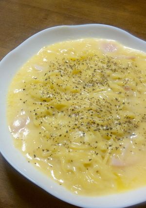 カルボナーララーメン-レシピのメイン写真