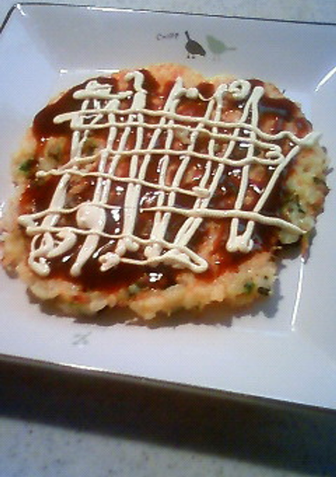 卵と冷やご飯でお好み焼き♪-レシピのメイン写真