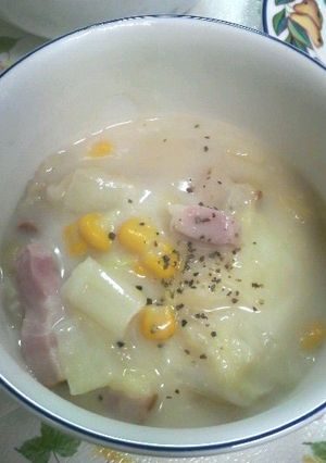 白菜たっぷり忙しい朝でも簡単シチュー♪-レシピのメイン写真