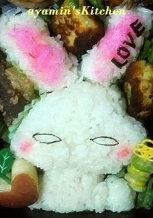 ωキャラ弁ωLOVEちゃん→＊うさぎ＊-レシピのメイン写真