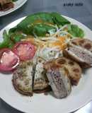 生姜風味つくねの蓮根はさみ揚げ