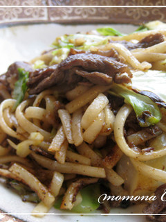 牛肉とキャベツの和風醤油焼うどん*-レシピのメイン写真