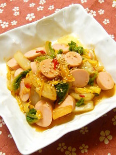 おさかなのソーセージと白菜のポン酢和え-レシピのメイン写真