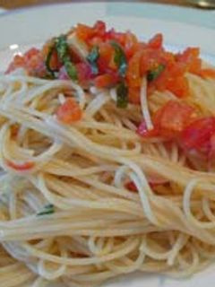 さっぱりトマトパスタ-レシピのメイン写真