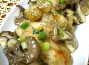 鶏胸肉ときのこ。柚子こしょマヨ焼き♬-レシピのメイン写真