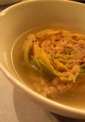 白菜と豚肉ロール　コンソメスープ-レシピのメイン写真