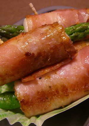 【弁当】アスパラちくわのベーコン巻-レシピのメイン写真