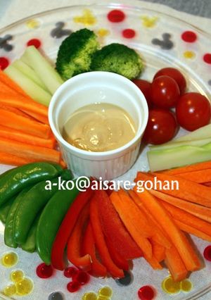 スティック野菜＆クリーミー胡麻ディップ-レシピのメイン写真