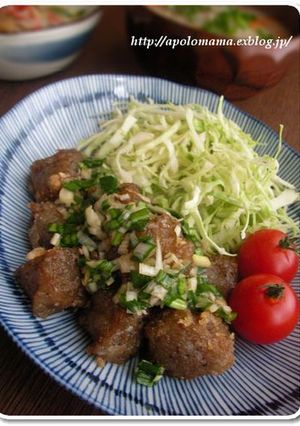 意外と旨い！蒟蒻唐揚げのニラソースがけ♪-レシピのメイン写真