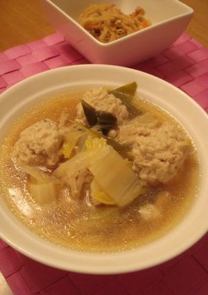★豆腐入り鶏団子のスープ煮★-レシピのメイン写真