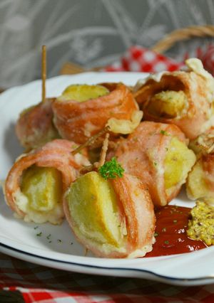 お魚ソーセージくるりん♪一口ジャガ天♡-レシピのメイン写真