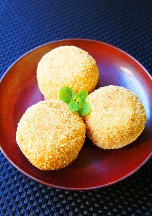 熱々・簡単・ごま団子-レシピのメイン写真