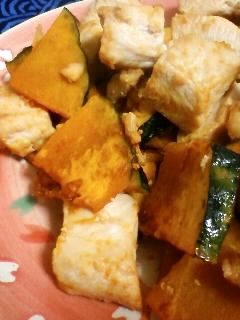 鶏肉かぼちゃ炒め(甘辛)-レシピのメイン写真