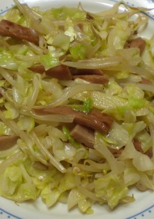 スパムもやしキャベツの塩バターレモン炒め-レシピのメイン写真