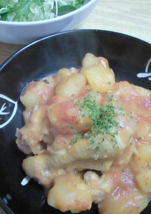 とろ～り♪旨っ♪鶏肉のトマト煮込み-レシピのメイン写真