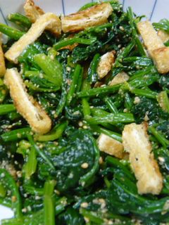 ほうれん草の胡麻和え+油揚げ-レシピのメイン写真