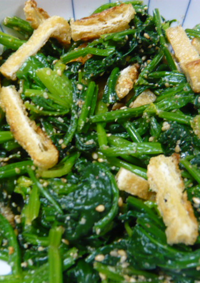 ほうれん草の胡麻和え+油揚げ-レシピのメイン写真