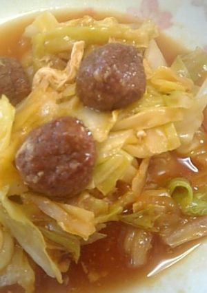簡単☆市販のミートボールで野菜炒め-レシピのメイン写真