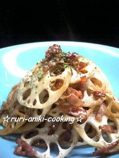 超簡単☆蓮根とベーコンの焦がし醤油炒め-レシピのメイン写真
