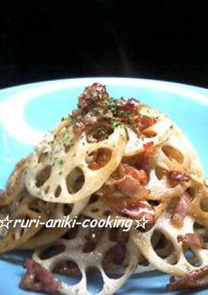 超簡単☆蓮根とベーコンの焦がし醤油炒め-レシピのメイン写真