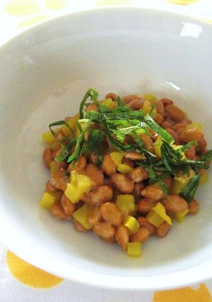 ご飯のお供に納豆たくあん♥-レシピのメイン写真