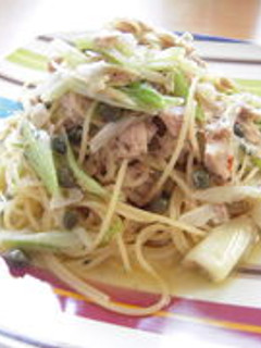 ツナと長ネギのスパゲッティ-レシピのメイン写真