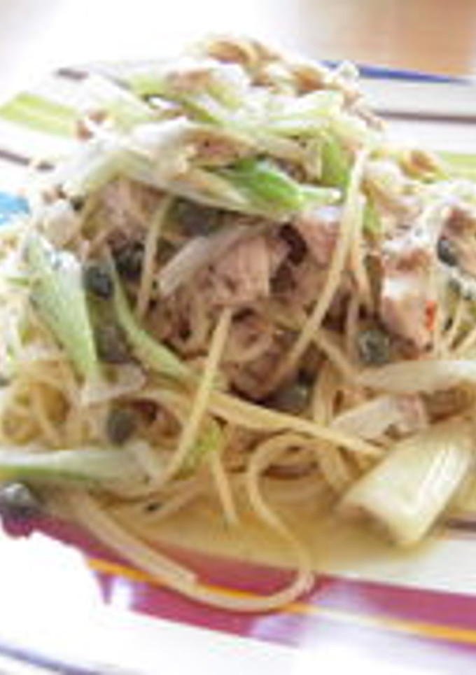 ツナと長ネギのスパゲッティ-レシピのメイン写真