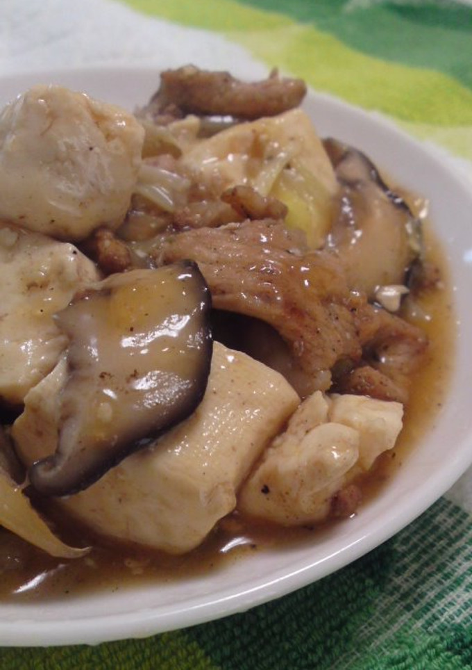 豆腐と椎茸のしょうが炒め煮-レシピのメイン写真