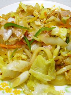 簡単!おいしい!シンプル醤油焼うどん♪-レシピのメイン写真