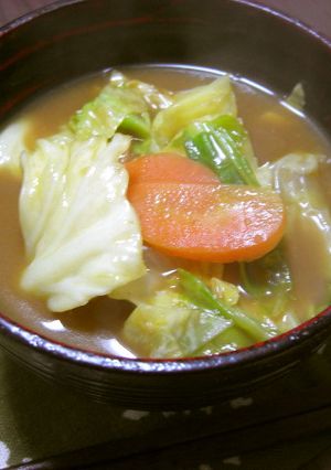 残りカレーでカレー鍋風スープカレー♪-レシピのメイン写真