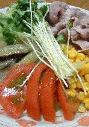 野菜タップリごまダレそうめん-レシピのメイン写真