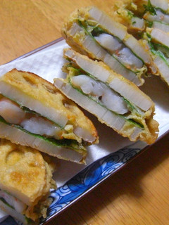 豪華版!海老はさみ蓮根天ぷら-レシピのメイン写真