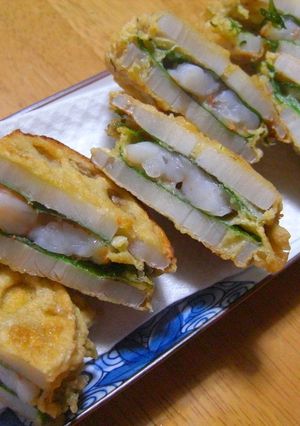 豪華版！海老はさみ蓮根天ぷら-レシピのメイン写真