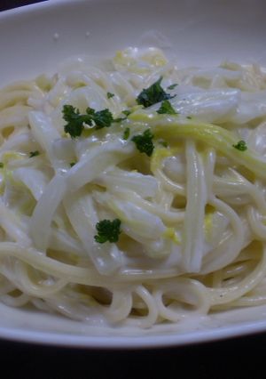 白菜とアンチョビのクリームパスタ-レシピのメイン写真