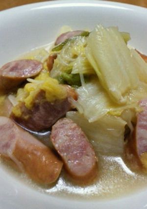調味料節約◎白菜とウインナーのウマ煮◎-レシピのメイン写真