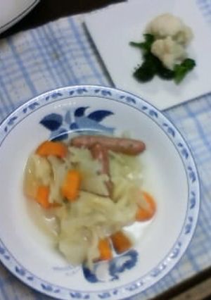 おなべひとつで絶品野菜スープ＆サラダ-レシピのメイン写真