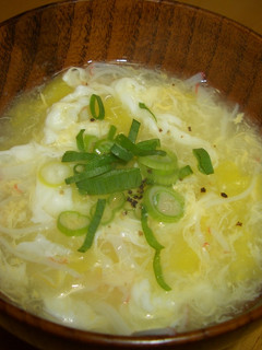 残ったカニかまで☆ふんわり白菜中華スープ-レシピのメイン写真