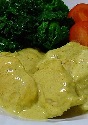 鶏ササミのソテー　カレークリームソース-レシピのメイン写真