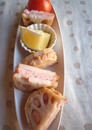 モチモチおさかなの蓮根はさみ揚げ-レシピのメイン写真