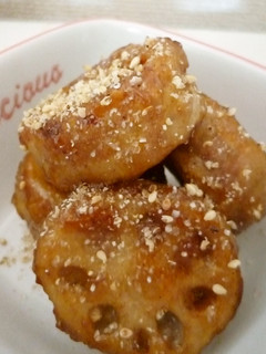 合びきミンチとレンコンのはさみ照り焼き-レシピのメイン写真