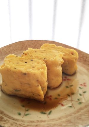 フワワン❊ブラックペッパー香る卵焼き❊-レシピのメイン写真
