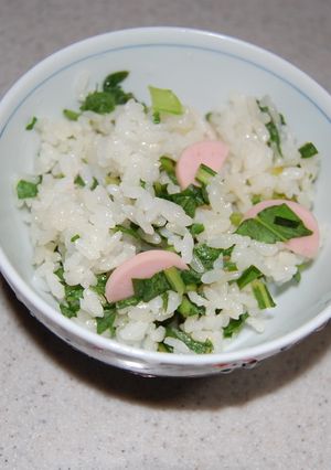 水菜と魚肉ソーセージごはん-レシピのメイン写真