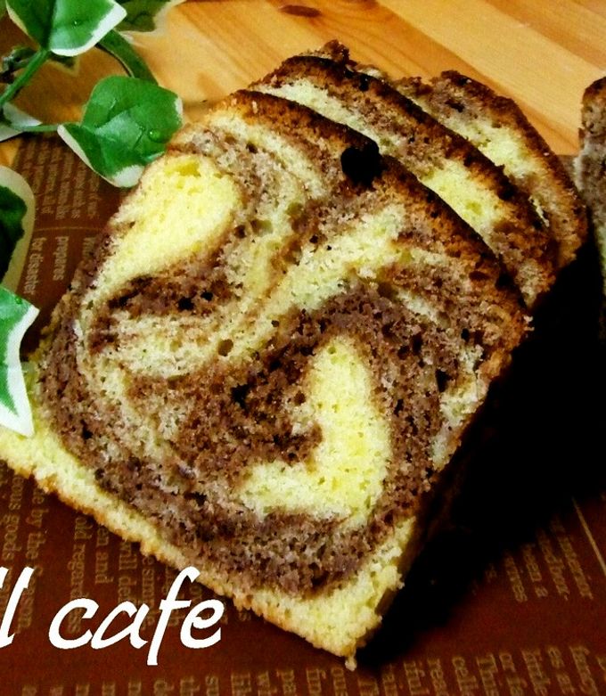 バレンタインに♡マーブルパウンドケーキ-レシピのメイン写真