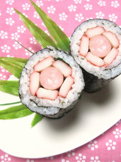 節分✿簡単!梅のぐるぐる恵方巻き✿-レシピのメイン写真