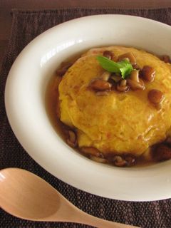 つるりん~♪なめこあんかけ天津飯-レシピのメイン写真