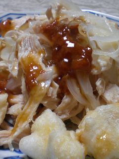 鶏肉とカリカリお餅のサラダ-レシピのメイン写真